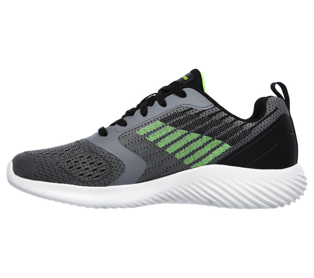 Men Skechers Bounder - Verkona Lace Up Charcoal  USA |  2486-ENMKV
