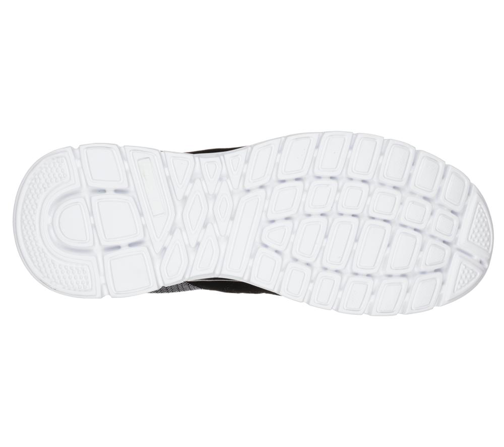 Men Skechers Burns - Agoura Lace Up Black / White  USA |  2948-EFZGT