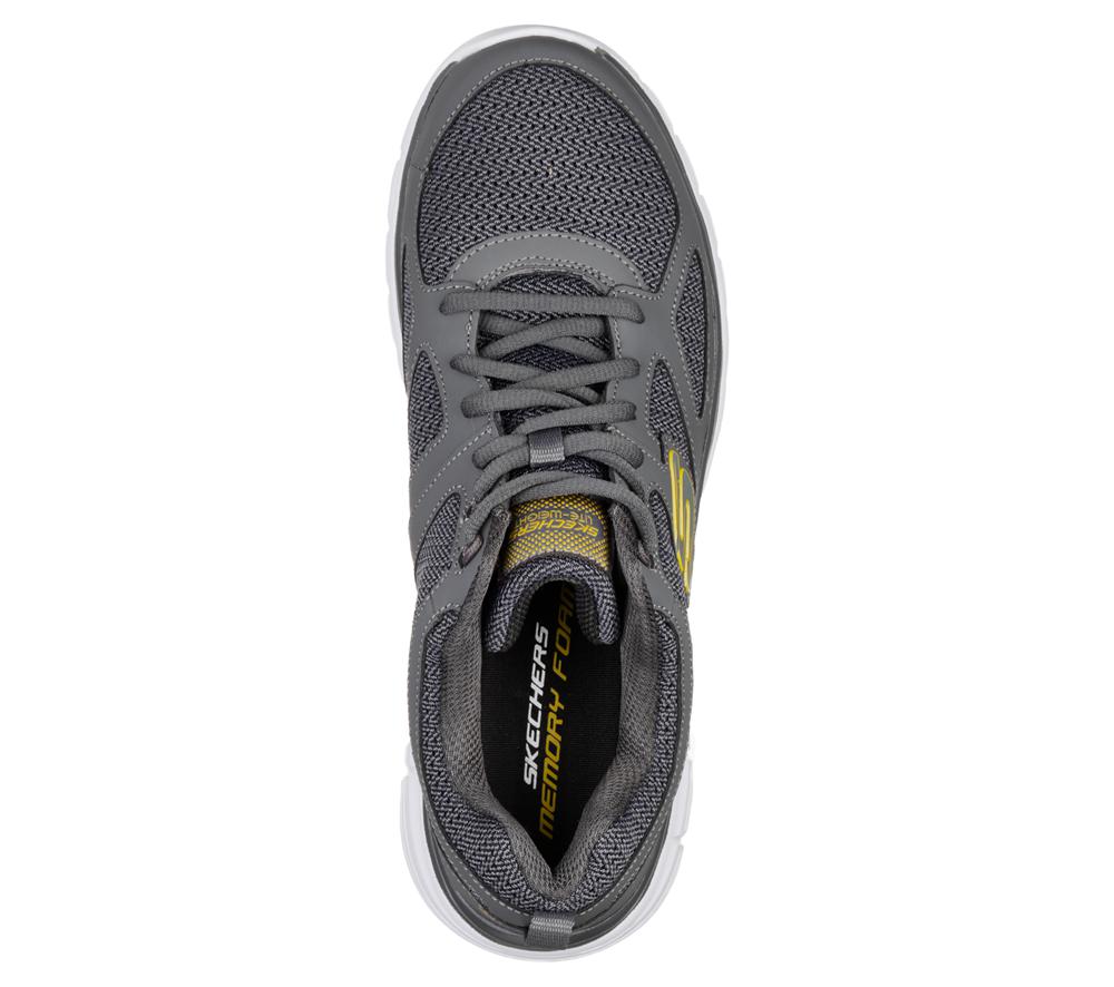 Men Skechers Burns - Agoura Lace Up Charcoal  USA |  5481-HPONL