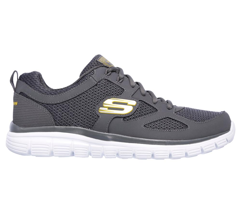 Men Skechers Burns - Agoura Lace Up Charcoal  USA |  5481-HPONL