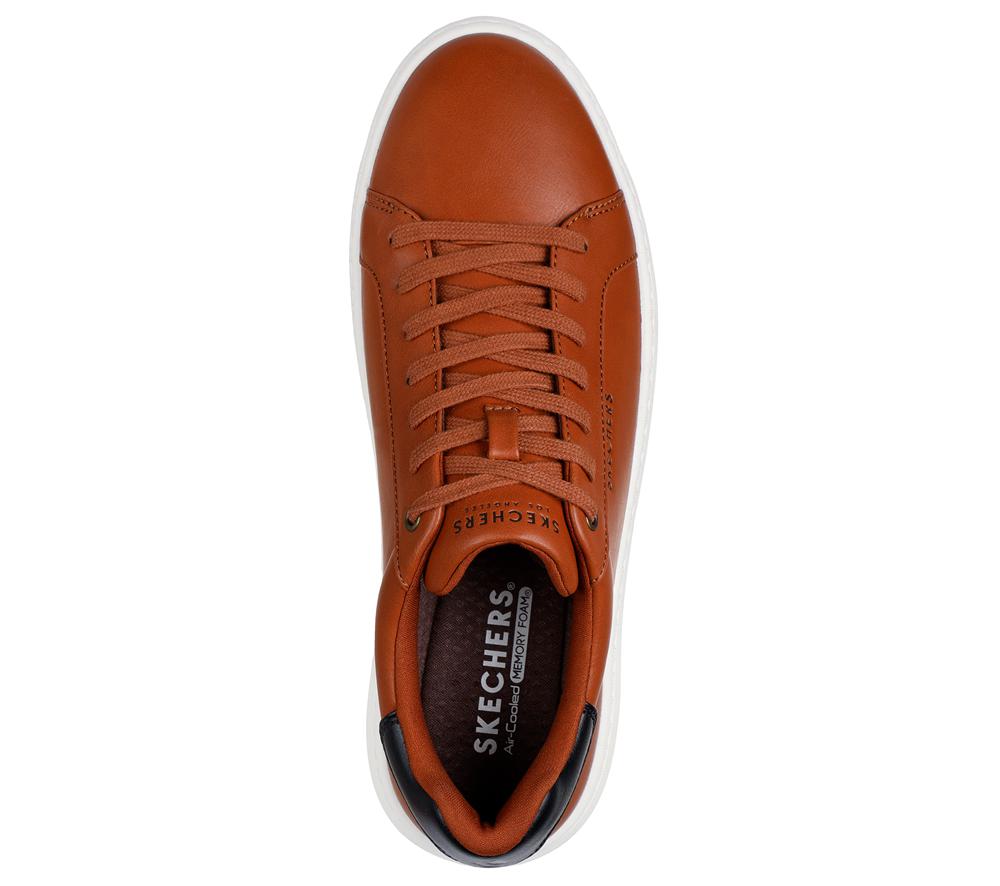 Men Skechers Court Break - Suit Sneaker Sneakers Cognac Brown  USA |  2468-HXGPK