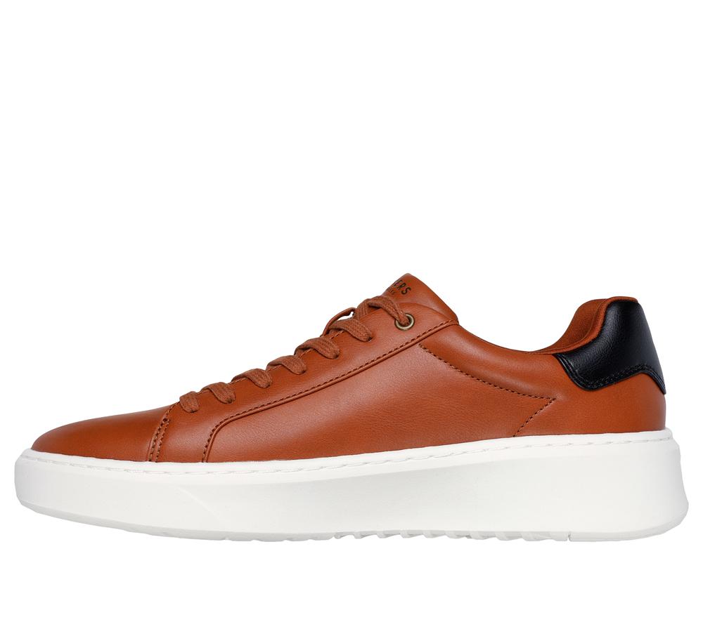 Men Skechers Court Break - Suit Sneaker Sneakers Cognac Brown  USA |  2468-HXGPK