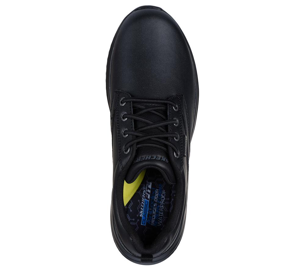 Men Skechers Delson 3.0 - Glavine Lace Up Black  USA |  0572-KIFGE