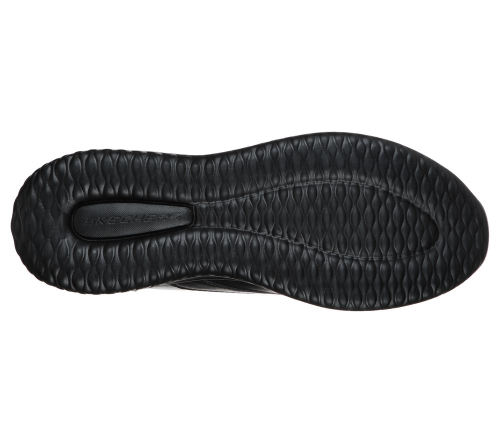 Men Skechers Delson - Antigo Smart Shoes Black  USA |  0596-HAISJ