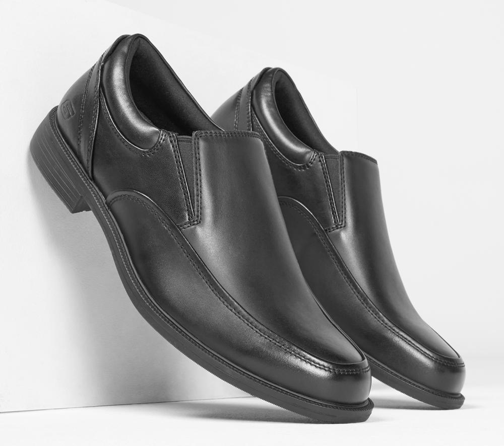 Men Skechers Dreston - Ratlon Smart Shoes Black  USA |  4268-WDJVC