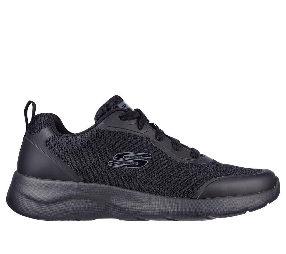 Men Skechers Dynamight 2.0 - Full Pace Lace Up Black  USA |  9827-UBKVZ