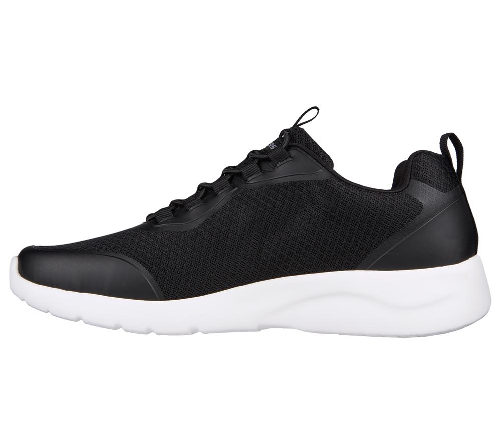 Men Skechers Dynamight 2.0 - Setner Slip On Shoes Black / White  USA |  4571-GVHWE