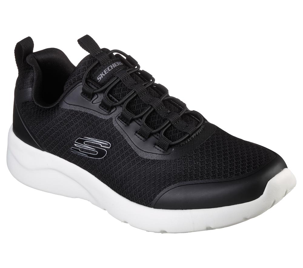 Men Skechers Dynamight 2.0 - Setner Sneakers Black / White  USA |  1206-APVDL