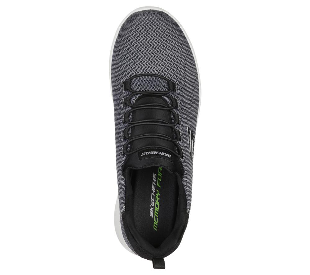 Men Skechers Dynamight Slip On Shoes Black  USA |  8692-OHKRD
