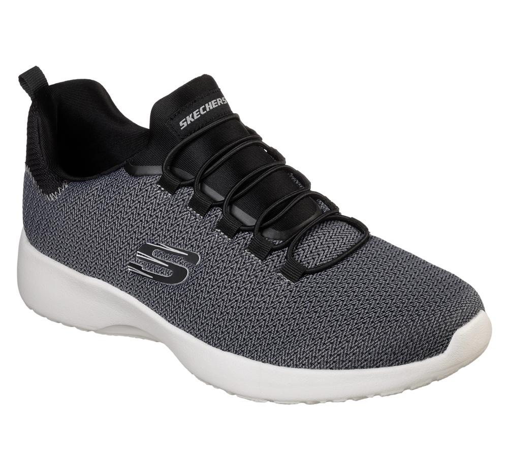Men Skechers Dynamight Slip On Shoes Black  USA |  8692-OHKRD