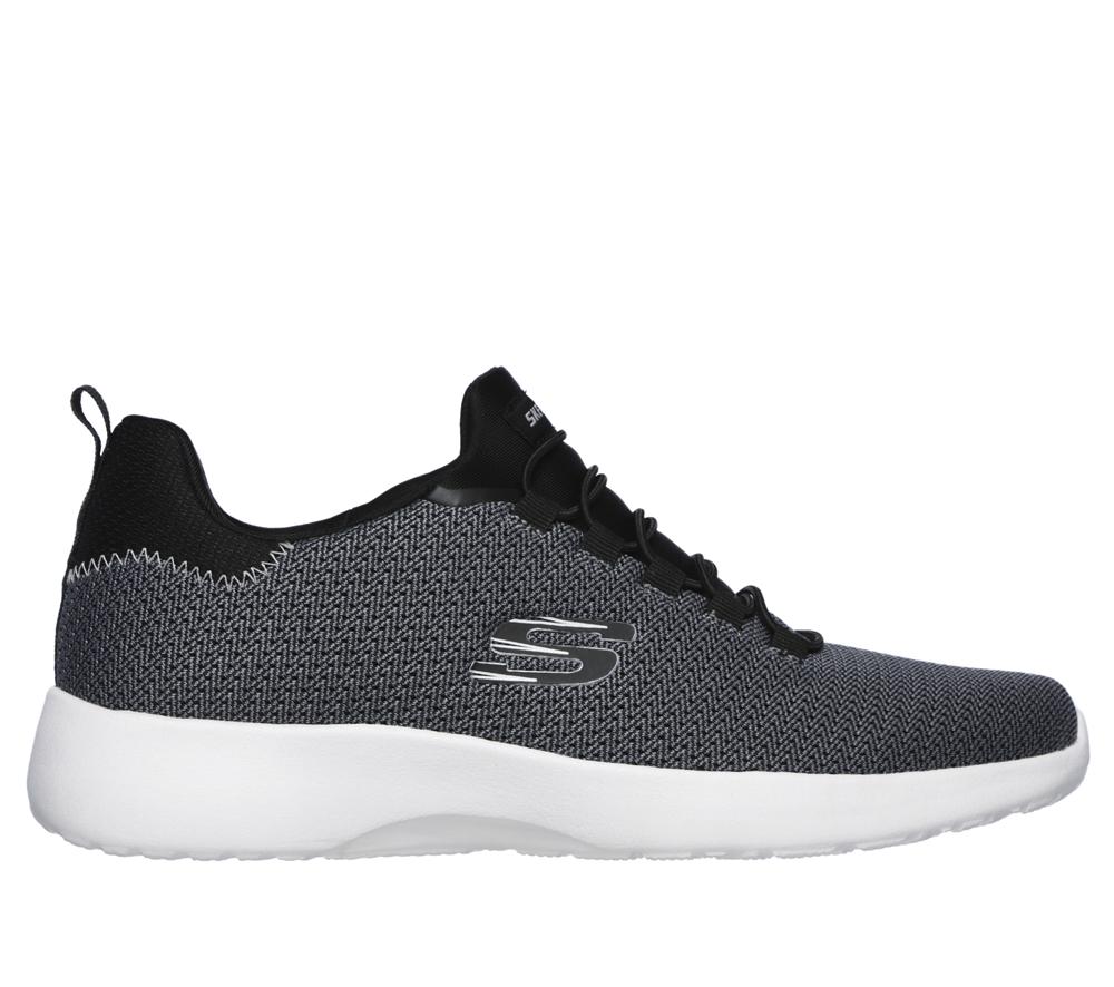 Men Skechers Dynamight Slip On Shoes Black  USA |  8692-OHKRD