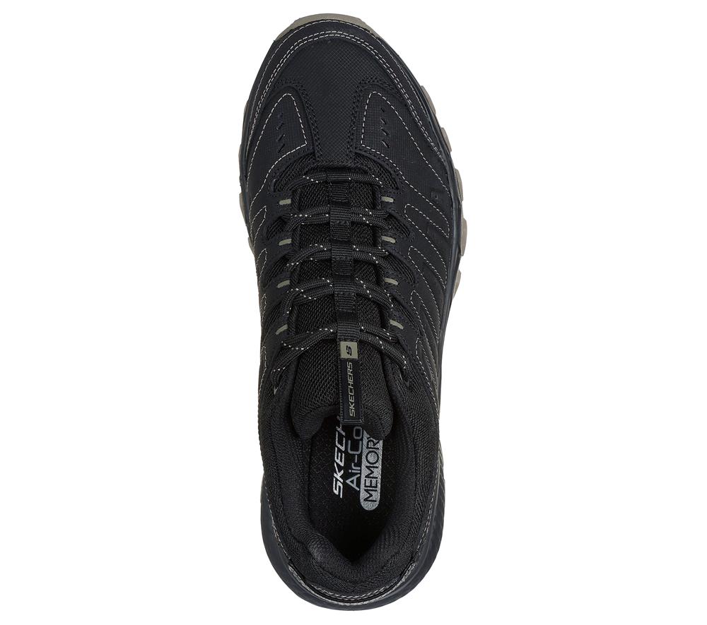 Men Skechers Dynamite AT Lace Up Black  USA |  8753-YNMOH