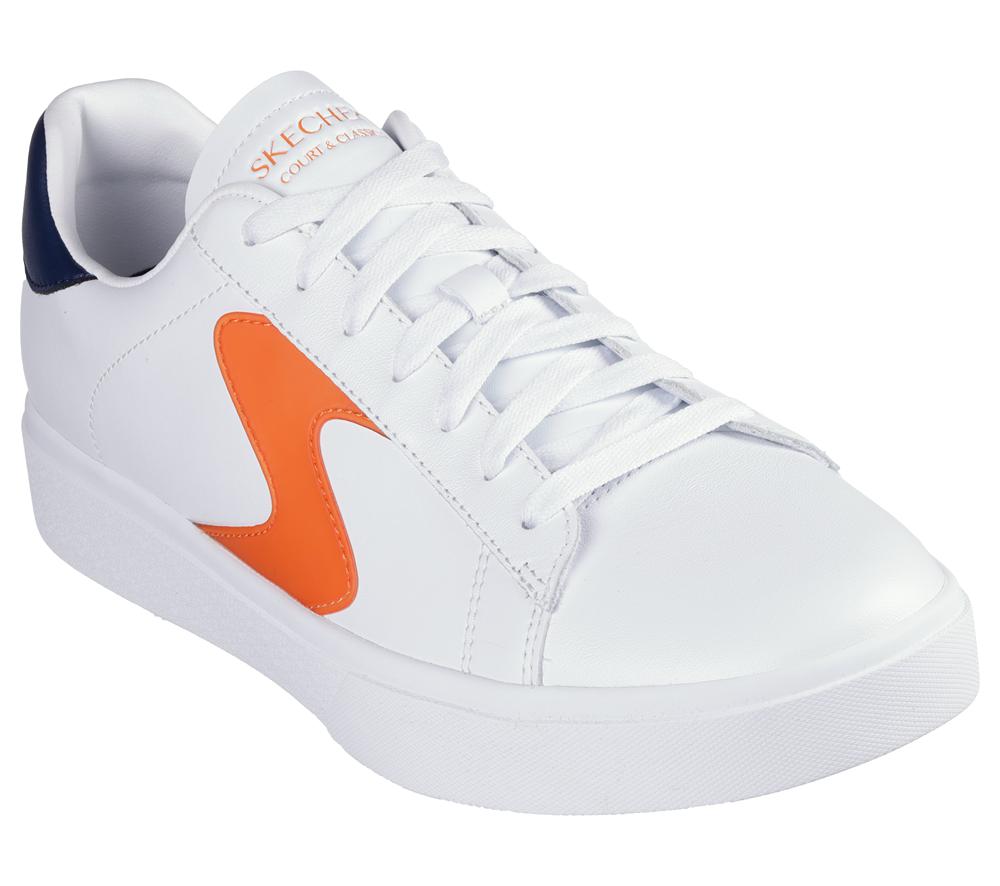 Men Skechers Eden LX - Remembrance Lace Up White / Orange  USA |  8401-IZJVQ