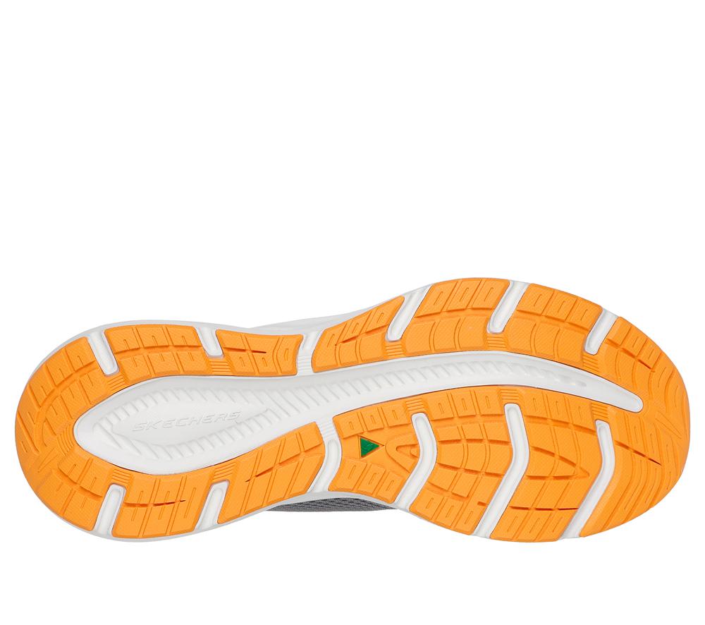 Men Skechers Edgeride - Rekze Slip On Shoes Grey / Orange  USA |  9064-FMOYV