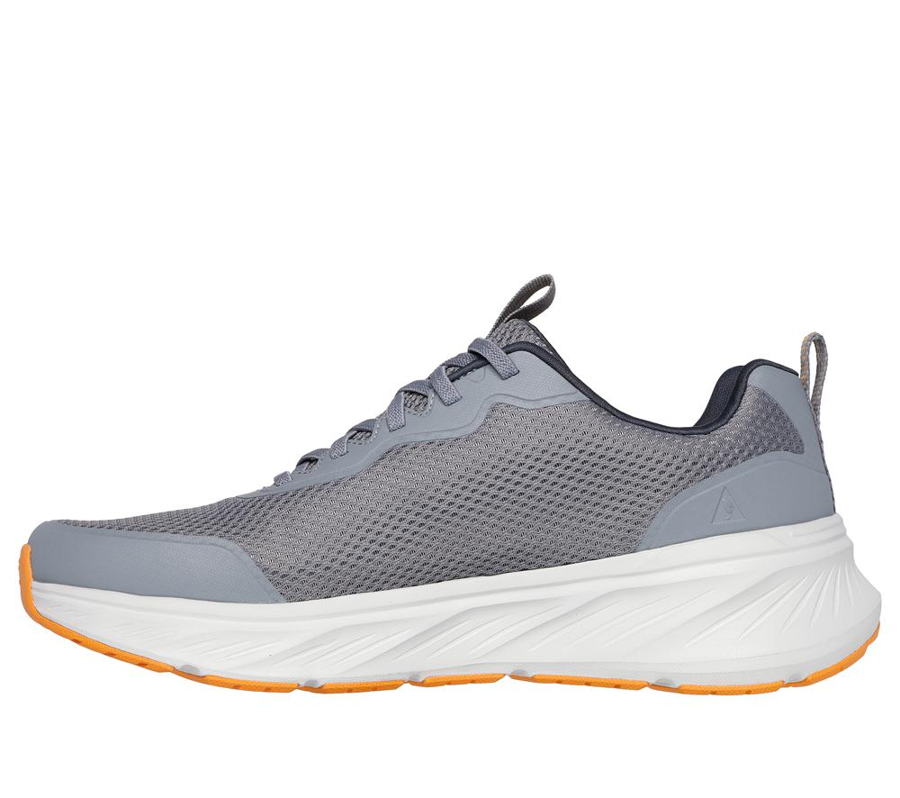 Men Skechers Edgeride - Rekze Slip On Shoes Grey / Orange  USA |  9064-FMOYV