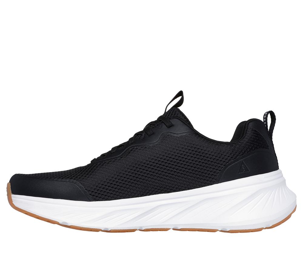 Men Skechers Edgeride - Rekze Slip On Shoes Black / White  USA |  5437-VJSTZ