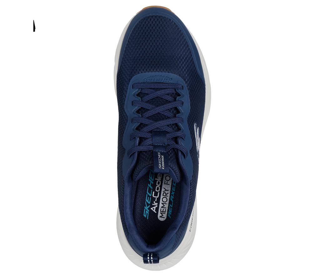 Men Skechers Edgeride - Rekze Sneakers Navy / White  USA |  8416-BASIN