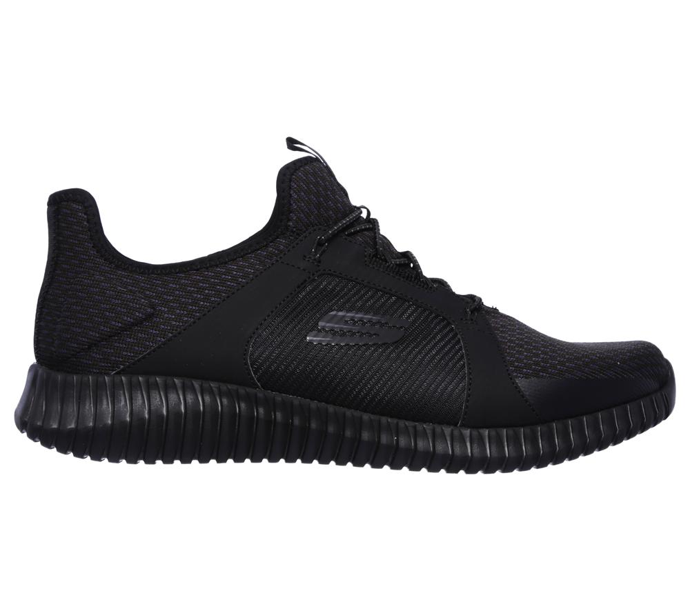 Men Skechers Elite Flex Slip On Shoes Black  USA |  4305-HKETY