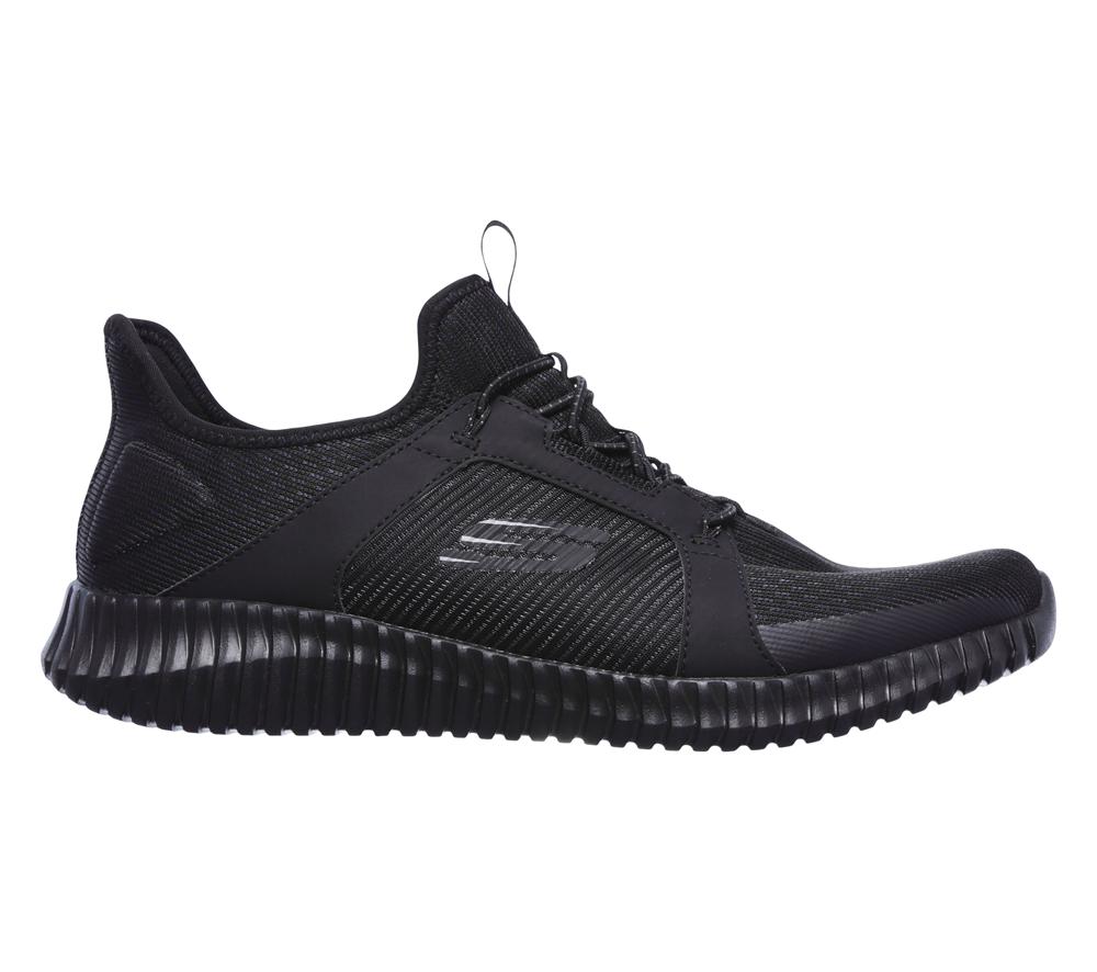 Men Skechers Elite Flex Slip On Shoes Black  USA |  4305-HKETY