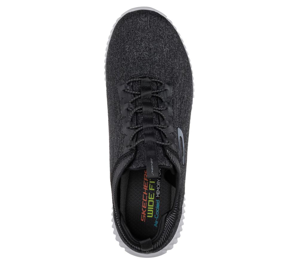 Men Skechers Elite Flex - Hartnell Slip On Shoes Black / Grey  USA |  4689-KYNQH