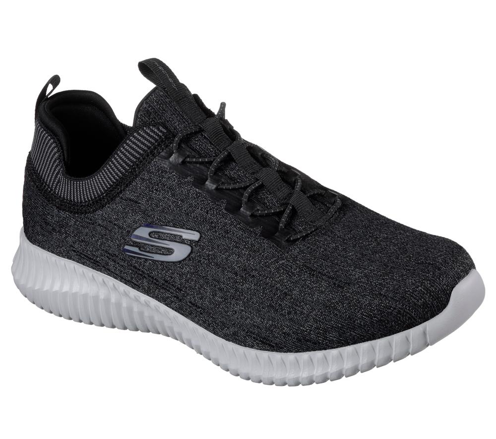 Men Skechers Elite Flex - Hartnell Slip On Shoes Black / Grey  USA |  4689-KYNQH