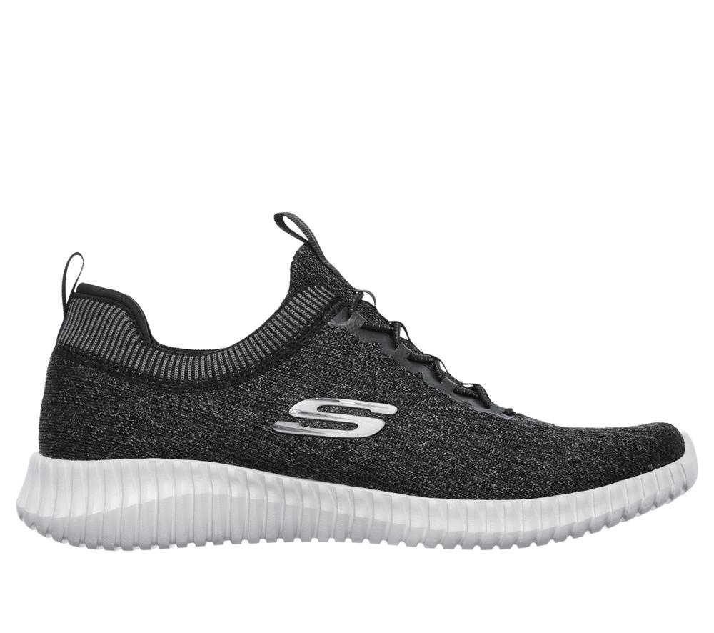 Men Skechers Elite Flex - Hartnell Slip On Shoes Black / Grey  USA |  4689-KYNQH