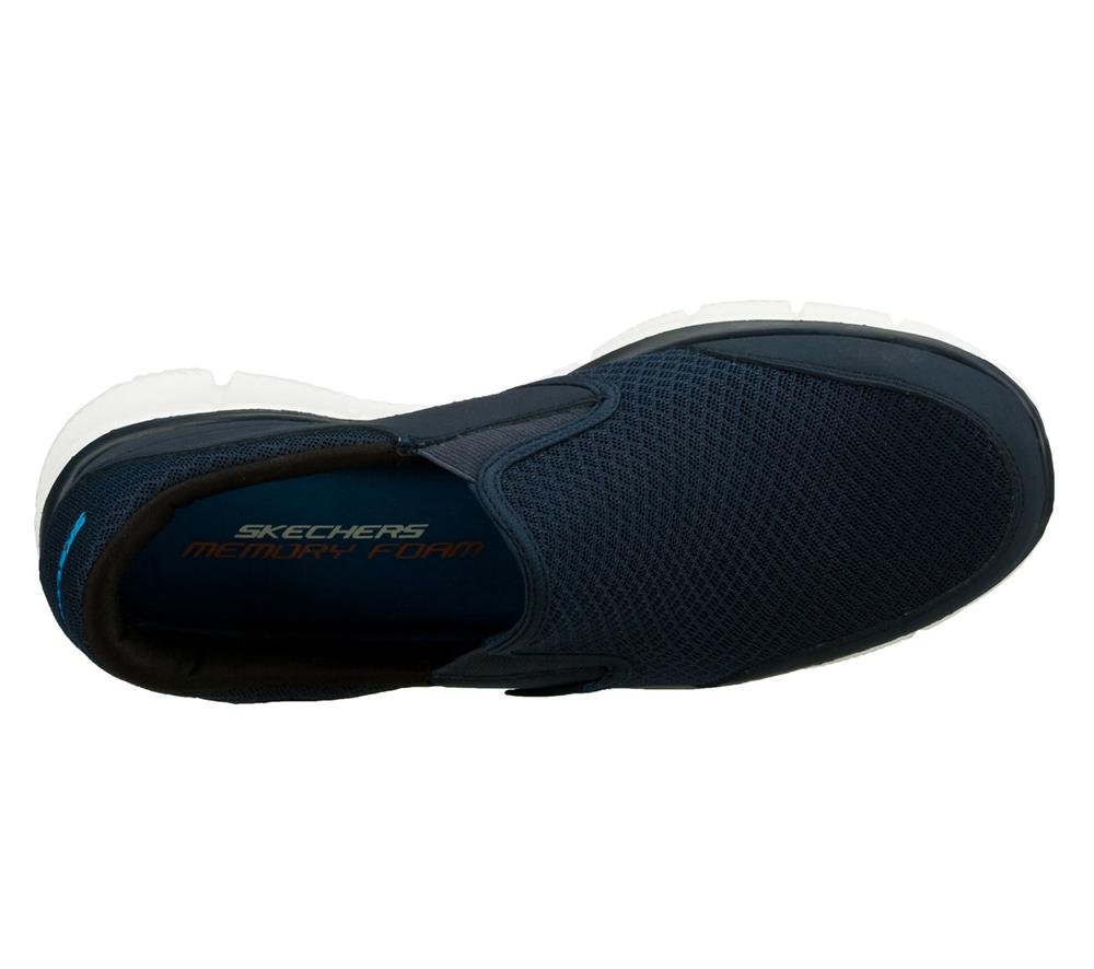 Men Skechers Equalizer - Persistent Slip On Shoes Navy  USA |  0175-GIKCU