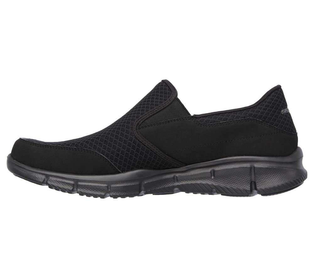 Men Skechers Equalizer - Persistent Slip On Shoes Black  USA |  5014-CMYSH