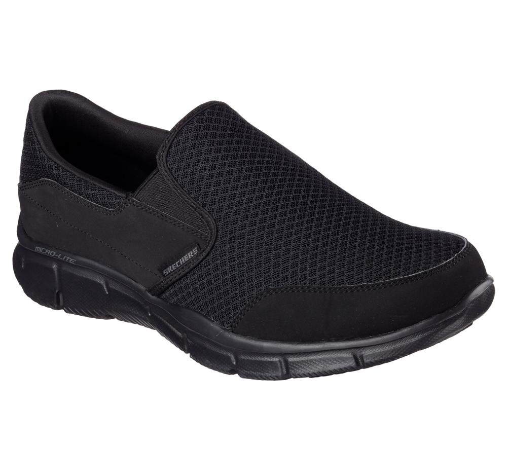 Men Skechers Equalizer - Persistent Slip On Shoes Black  USA |  5014-CMYSH