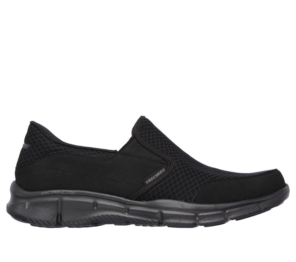 Men Skechers Equalizer - Persistent Slip On Shoes Black  USA |  5014-CMYSH