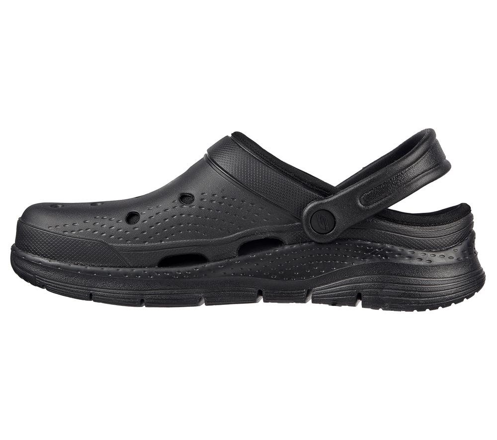 Men Skechers Foamies: Arch Fit Lined - Chillaxing Slip On Shoes Black  USA |  2938-ZVNBP