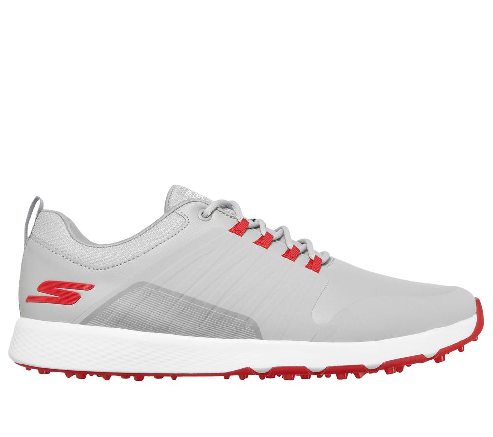 Men Skechers GO GOLF Elite 4 - Victory Lace Up Grey / Red  USA |  9571-ZFJKQ