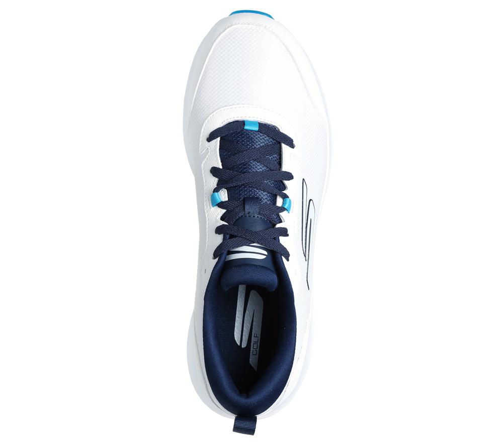 Men Skechers GO GOLF Max Fairway 4 Lace Up White / Navy  USA |  3690-PFUHZ