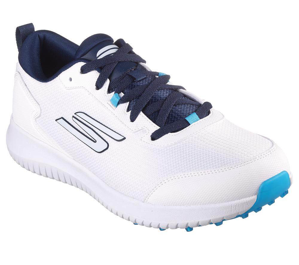 Men Skechers GO GOLF Max Fairway 4 Lace Up White / Navy  USA |  3690-PFUHZ