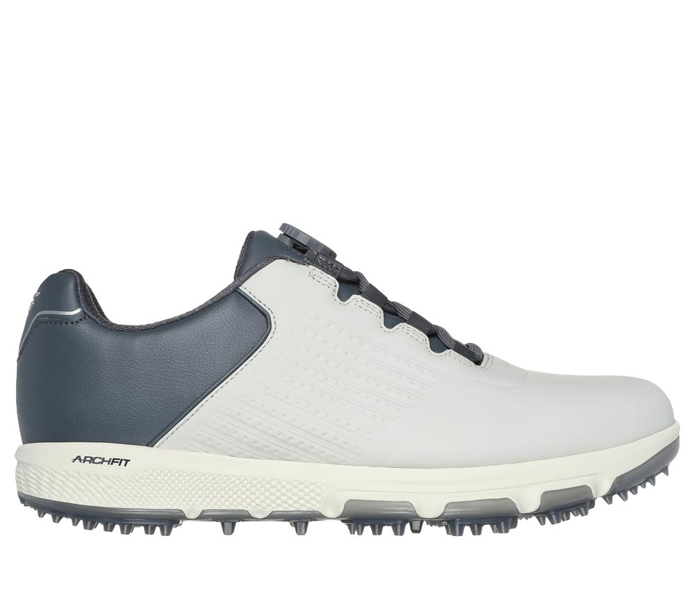 Men Skechers GO GOLF PRO 6 SL - Twist Slip On Shoes Light Grey / Charcoal  USA |  8149-VXKYD