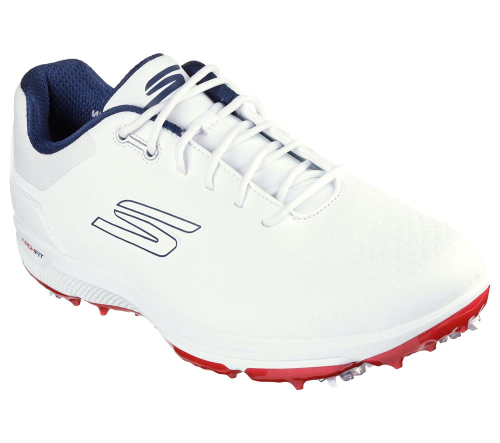 Men Skechers GO GOLF PRO 6 Sneakers White / Navy  USA |  5614-PFGJM