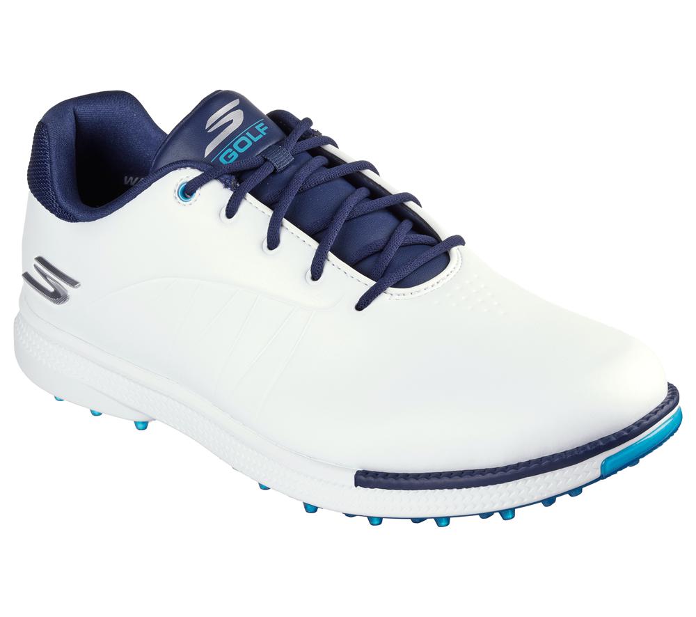 Men Skechers GO GOLF Tempo GF Sneakers White / Navy  USA |  5891-APBLT