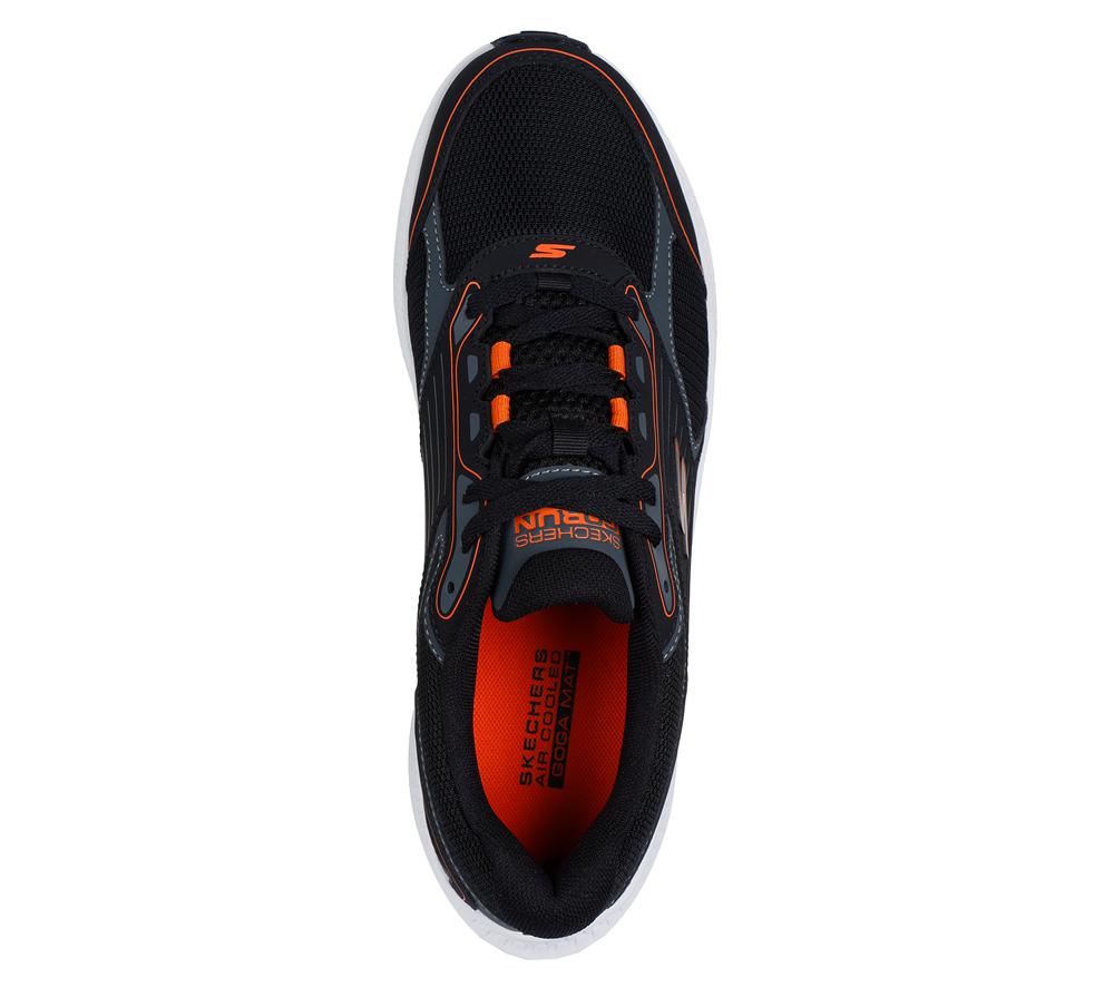 Men Skechers GO RUN Consistent 2.0 Lace Up Black / Orange  USA |  5038-BZKEL