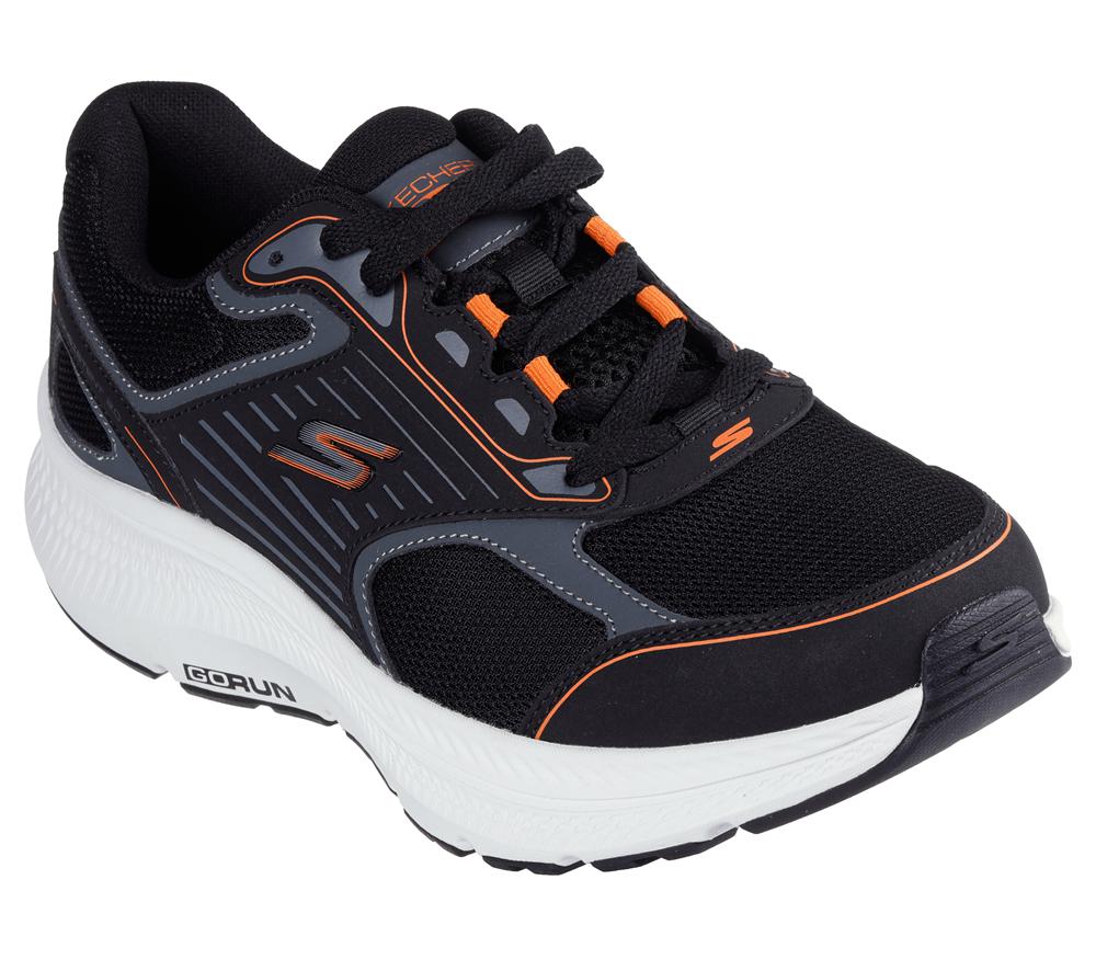 Men Skechers GO RUN Consistent 2.0 Lace Up Black / Orange  USA |  5038-BZKEL