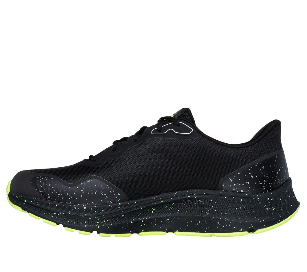 Men Skechers GO RUN Consistent 2.0 - Piedmont Lace Up Black / Lime  USA |  3948-IWAGZ