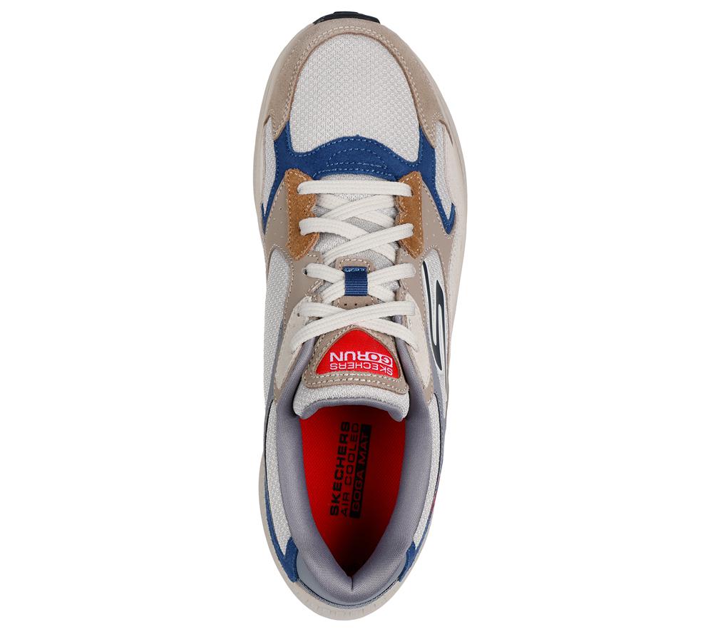 Men Skechers GO RUN Consistent 2.0 - Retro Runner V1 Sneakers Taupe / Multicolor  USA |  9810-CTDEB
