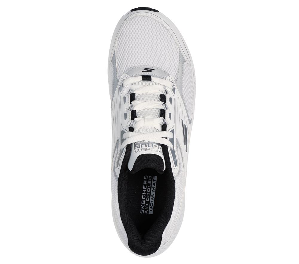 Men Skechers GO RUN Consistent 2.0 - Silver Wolf Sneakers White / Silver  USA |  9345-FAXZR