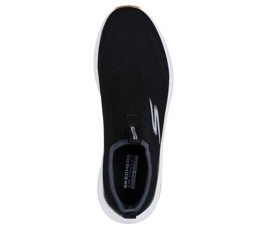 Men Skechers GO RUN Elevate 2.0 - Upraise 2.0 Slip On Shoes Black  USA |  8964-SPQYE