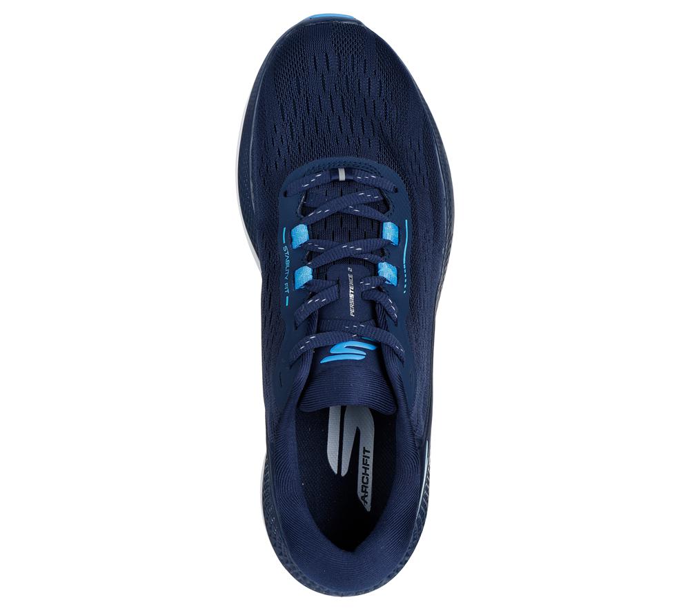 Men Skechers GO RUN Persistence 2 Lace Up Navy  USA |  9738-YGKEL