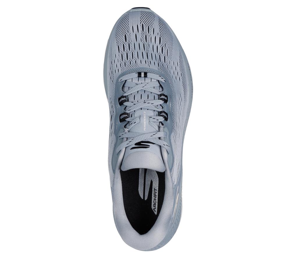 Men Skechers GO RUN Persistence 2 Lace Up Grey / Black  USA |  4358-NHBER