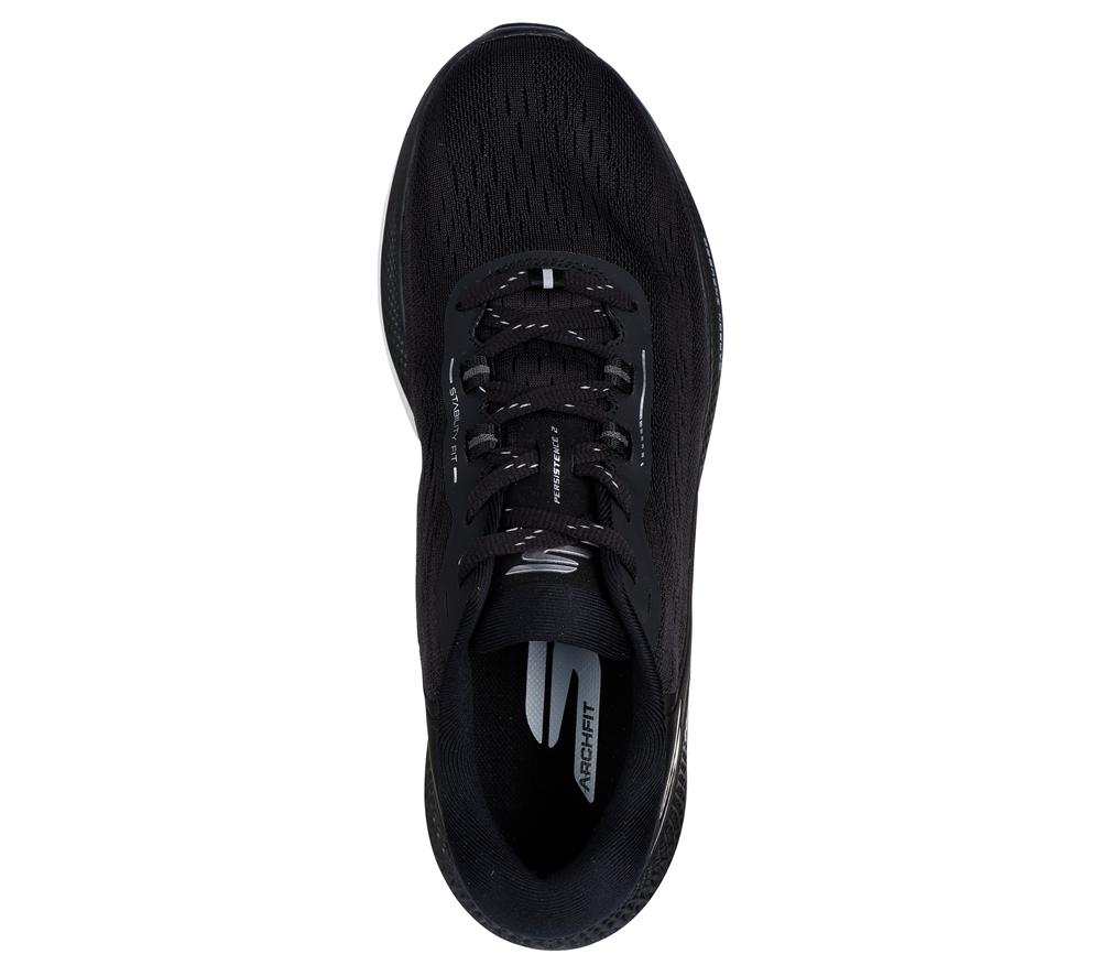 Men Skechers GO RUN Persistence 2 Lace Up Black  USA |  9231-YWBKD