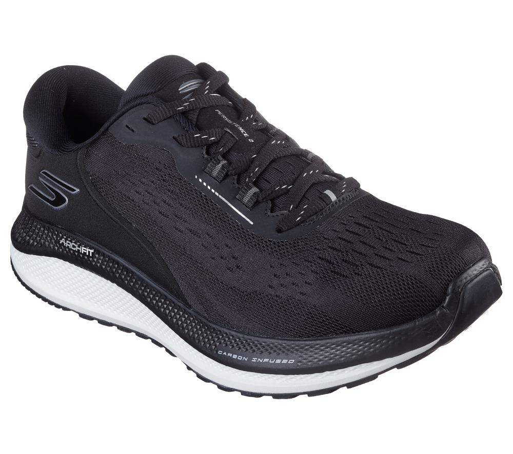Men Skechers GO RUN Persistence 2 Lace Up Black  USA |  9231-YWBKD