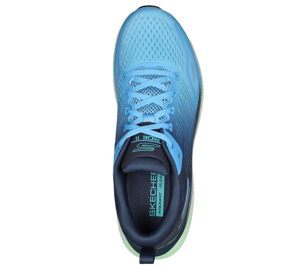 Men Skechers GO RUN Ride 11 Sneakers Blue  USA |  4751-DJCXO