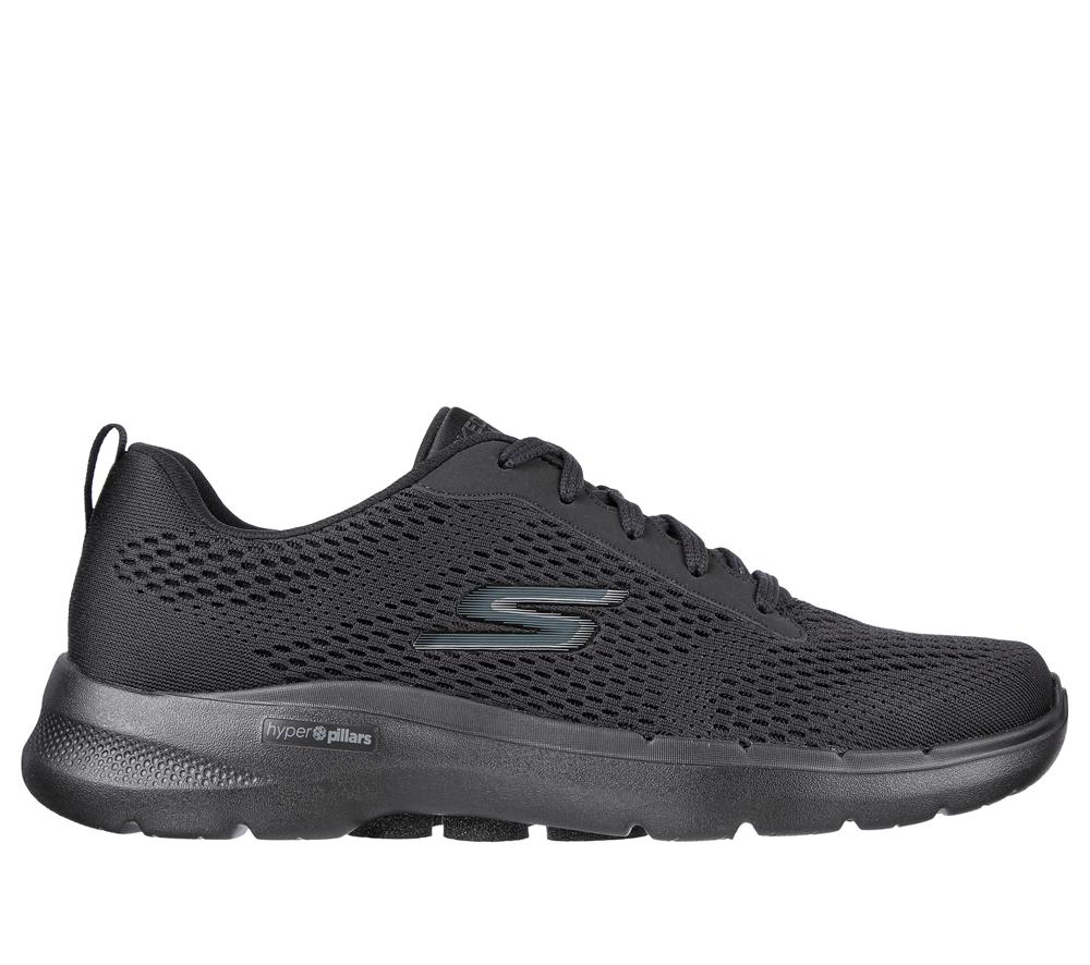 Men Skechers GO WALK 6 - Avalo Lace Up Black  USA |  8625-AVDYP