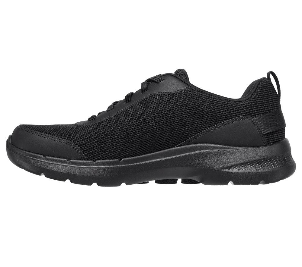 Men Skechers GO WALK 6 - Bold Knight Slip On Shoes Black  USA |  4132-SMAZK